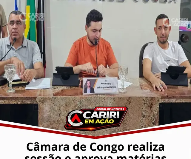 Câmara de Congo aprova requerimentos, título de cidadão e projeto em 1º turno
