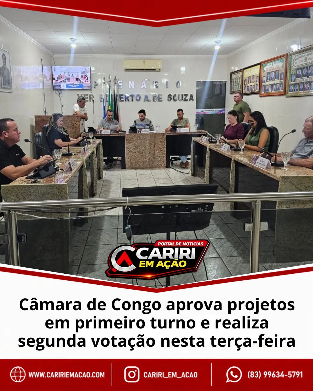 A Câmara Municipal de Congo realizou, na noite da última segunda-feira (25), mais uma s...