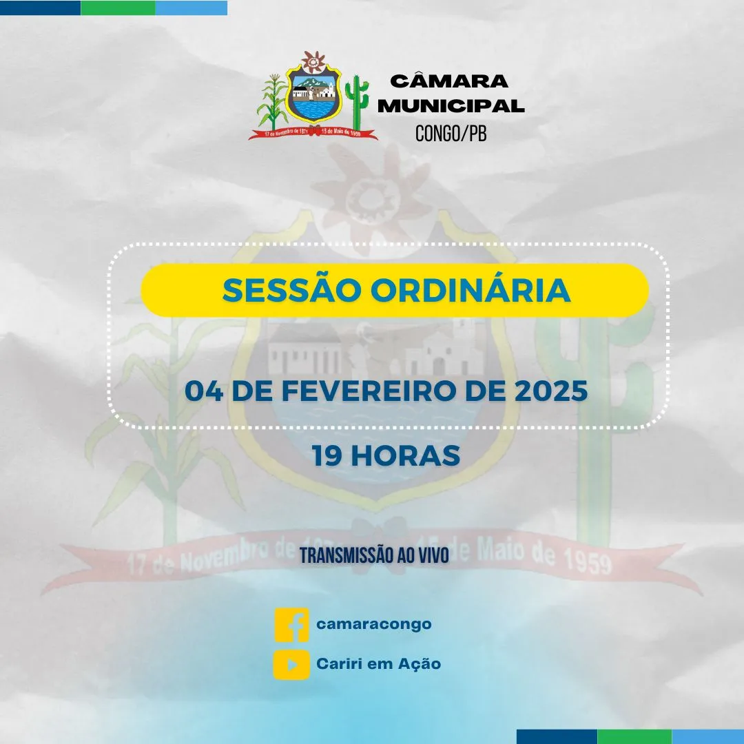 Câmara do Congo retoma trabalhos legislativos nesta quarta-feira (04)